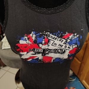 Black Sex Pistols RARE 90s Graphic Tank Top/ SZ Large/ Read Info